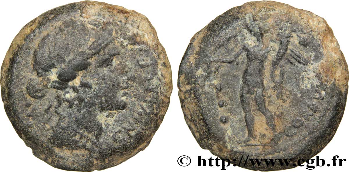 HISPANIA - SPAIN - CORDOBA (Province of Cordoba) Demie unité de bronze ou quadrans VF
