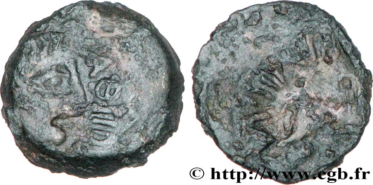 REMI / CARNUTES, Unspecified Bronze AOIIDIACI / A.HIR.IMP au lion VF/VF