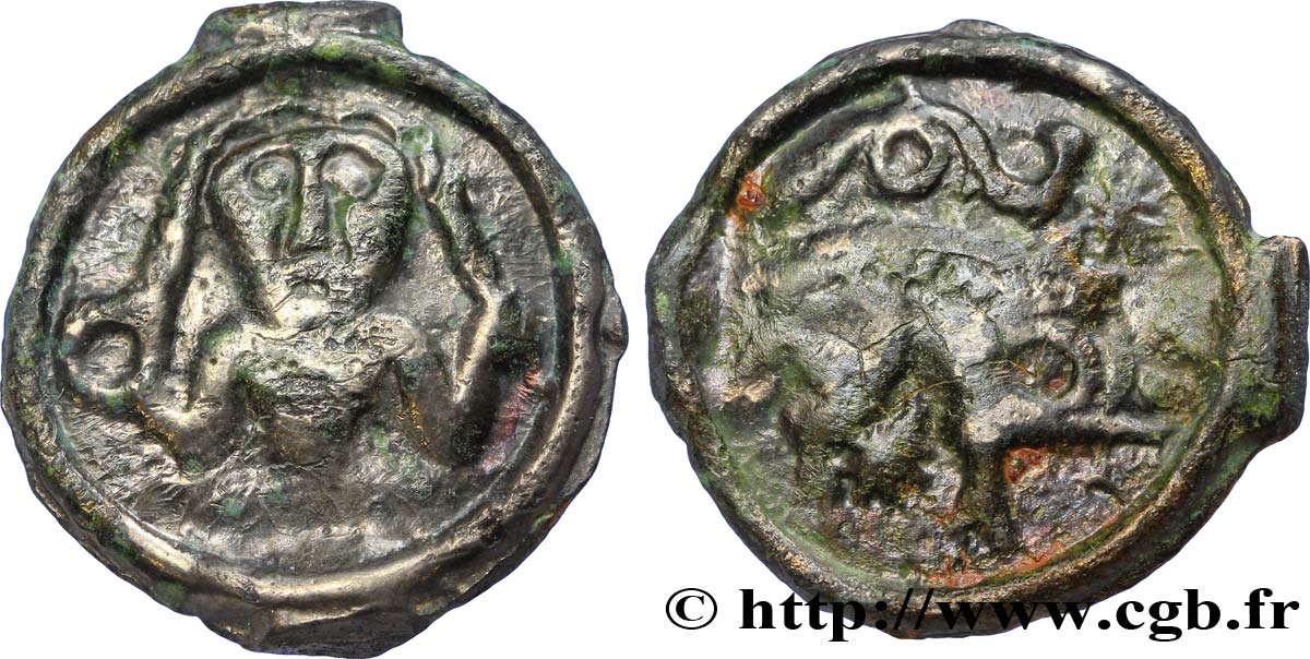 RÈMES (Région de Reims) Potin au personnage de face, classe I TTB/TB+