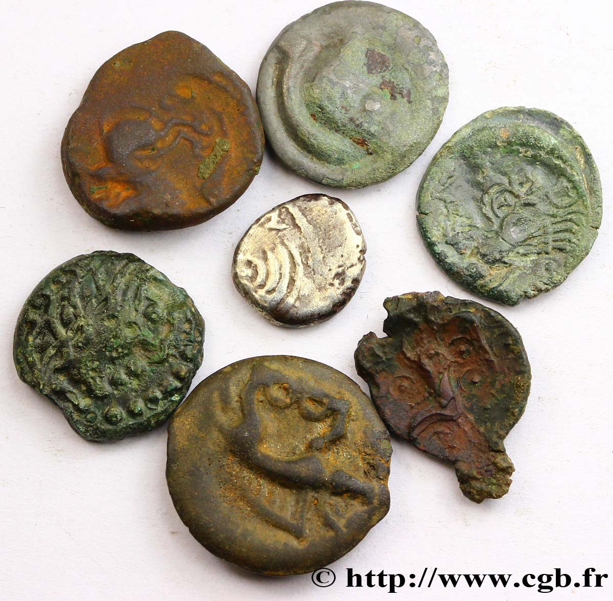 GAULE BELGIQUE - CELTIQUE Lot de 7 monnaies variées lot
