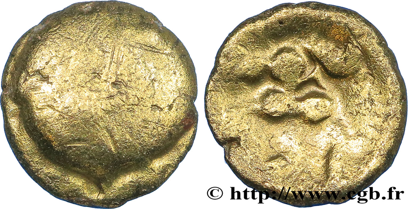 GALLIA BELGICA - AMBIANI (Región de Amiens) Quart de statère - DT. 407 BC
