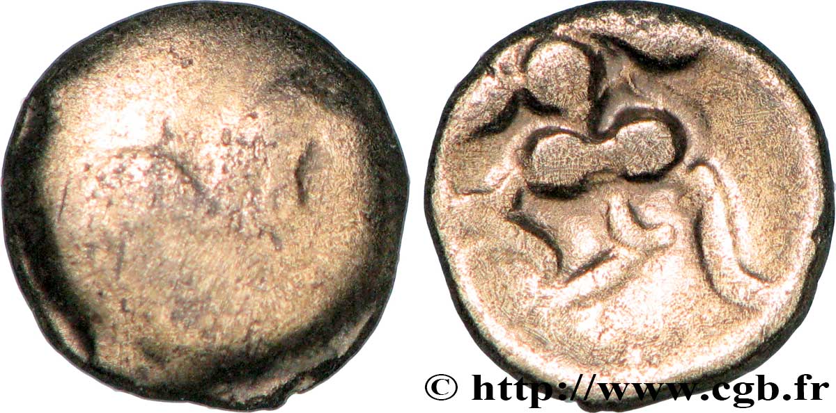 GALLIA BELGICA - AMBIANI (Región de Amiens) Quart de statère - DT. 407 BC+