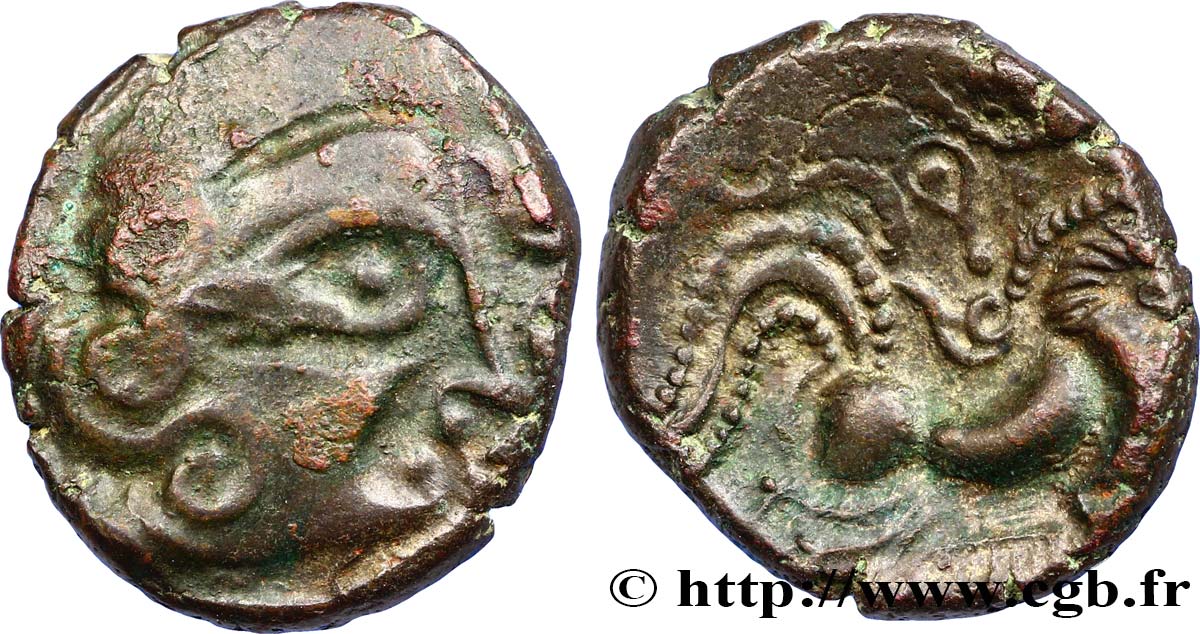 GALLIA - ARMORICA - CORIOSOLITÆ (Región de Corseul, Cotes d Armor) Statère de billon, classe II au nez pointé MBC+