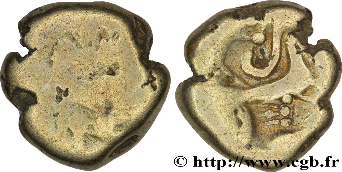 CARNUTES (Région de la Beauce) Quart de statère d’or pâle, DT. 2350 B/TTB+