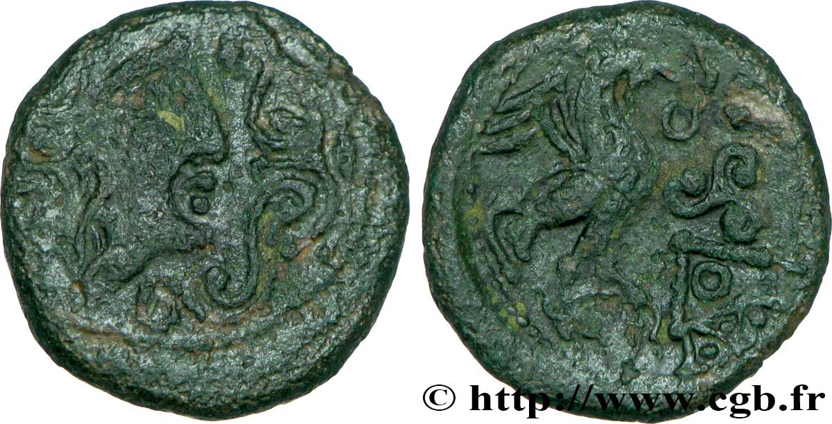 GALLIA - BELGICA - BELLOVACI (Región de Beauvais) Bronze au coq, “type de Lewarde” DT.518 MBC