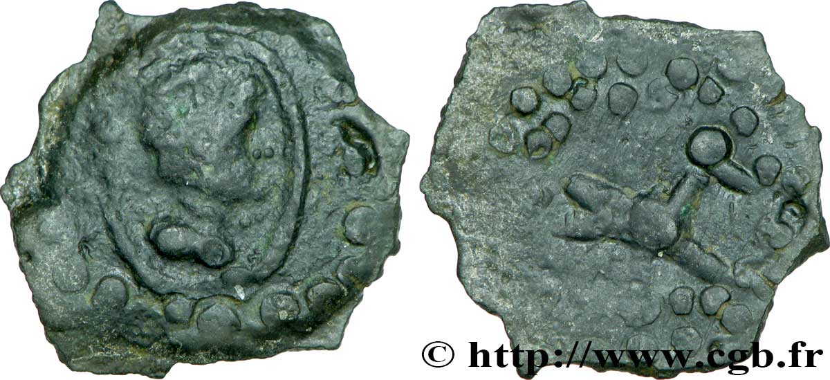 GALLIA - BELGICA - BELLOVACI (Región de Beauvais) Bronze à l oiseau, “type de Vendeuil-Caply” BC+/MBC