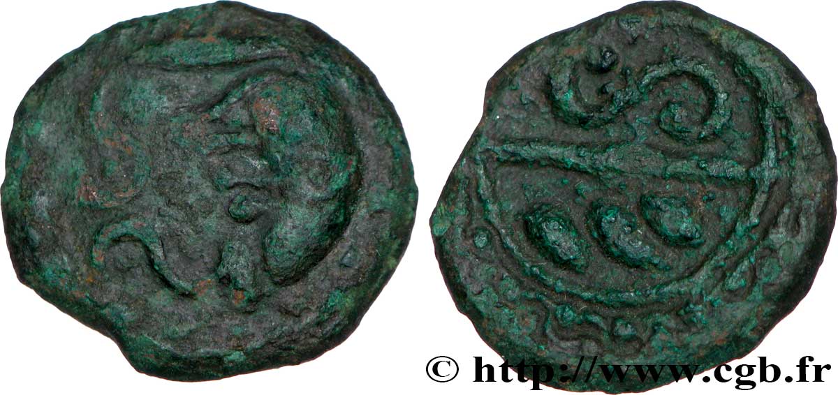GALLIA - CALETI (Regione di Pays de Caux) Bronze à l esse et aux chevrons q.BB/BB