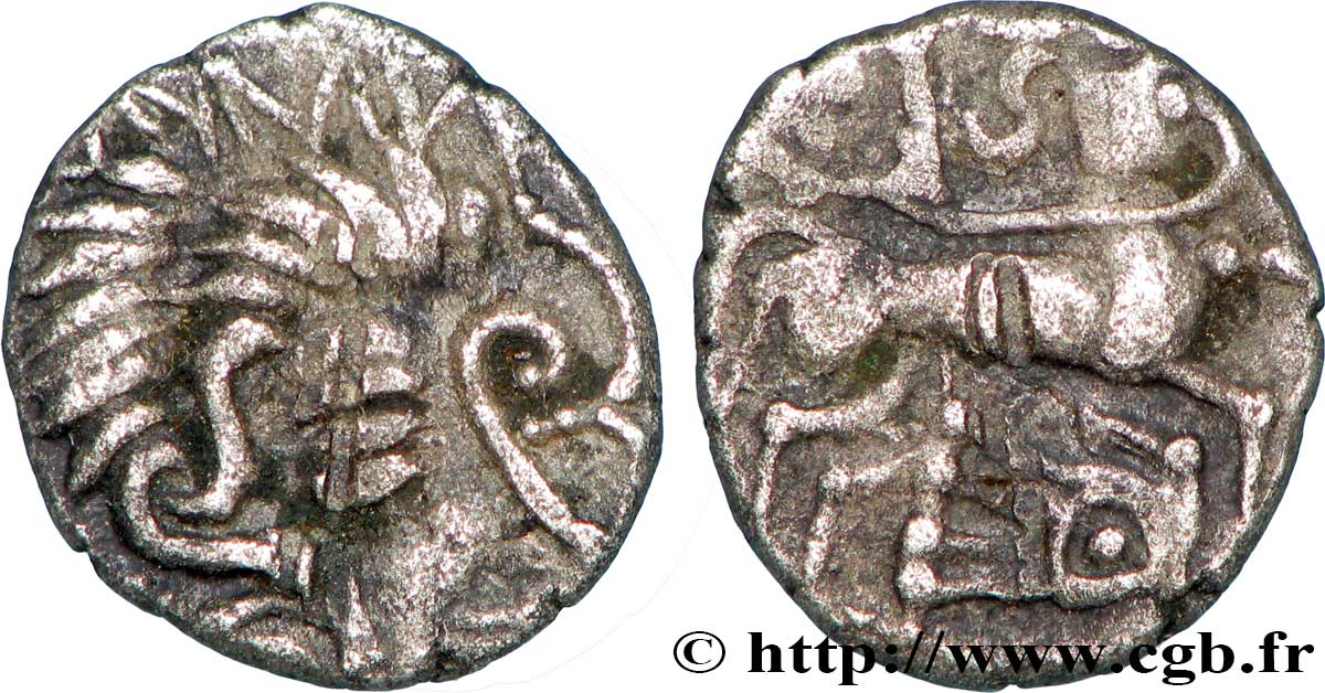 GALLIEN - ARMORICA - CORIOSOLITÆ (Region die Corseul, Cotes d Armor) Quart de statère de billon, classe Vb fVZ
