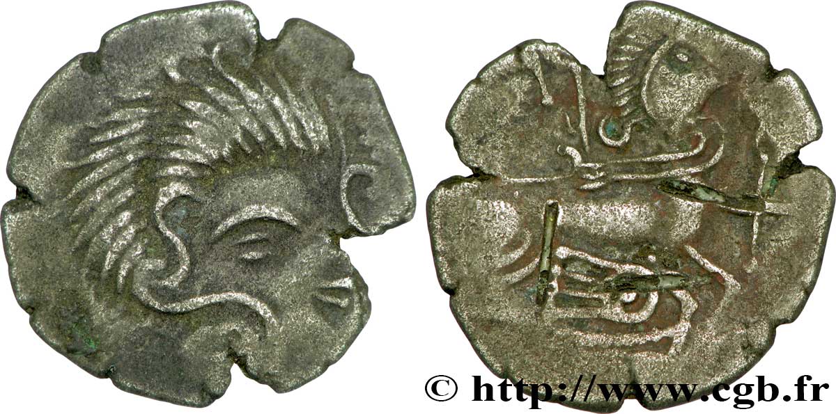 GALLIA - ARMORICA - CORIOSOLITÆ (Región de Corseul, Cotes d Armor) Statère de billon, classe Vb MBC