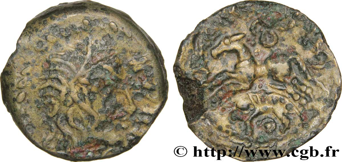 GALLIA - AULERCI EBUROVICES (Regione d Evreux) Bronze IBRVIXS au cheval et au sanglier q.BB/BB