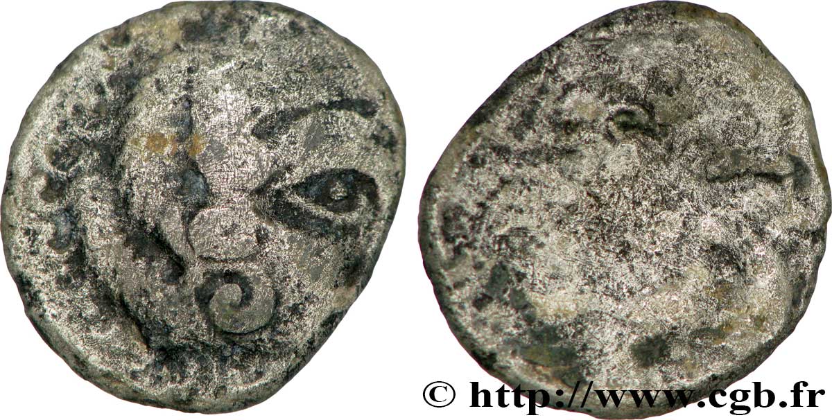 GALLIEN - ARMORICA - CORIOSOLITÆ (Region die Corseul, Cotes d Armor) Statère de billon, classe I au nez droit S/fS