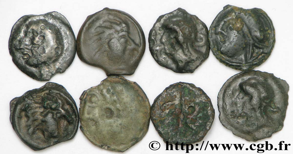 GAULE BELGIQUE - CELTIQUE Lot de 8 potins à étudier lot