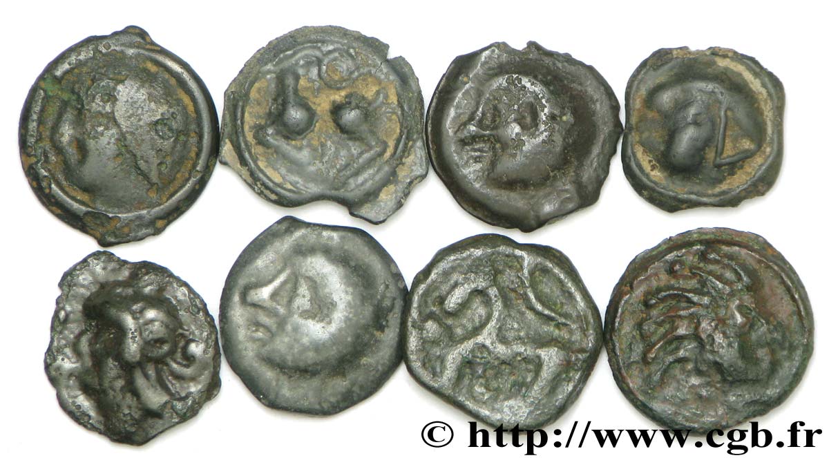 GAULE BELGIQUE - CELTIQUE Lot de 8 potins à étudier lot