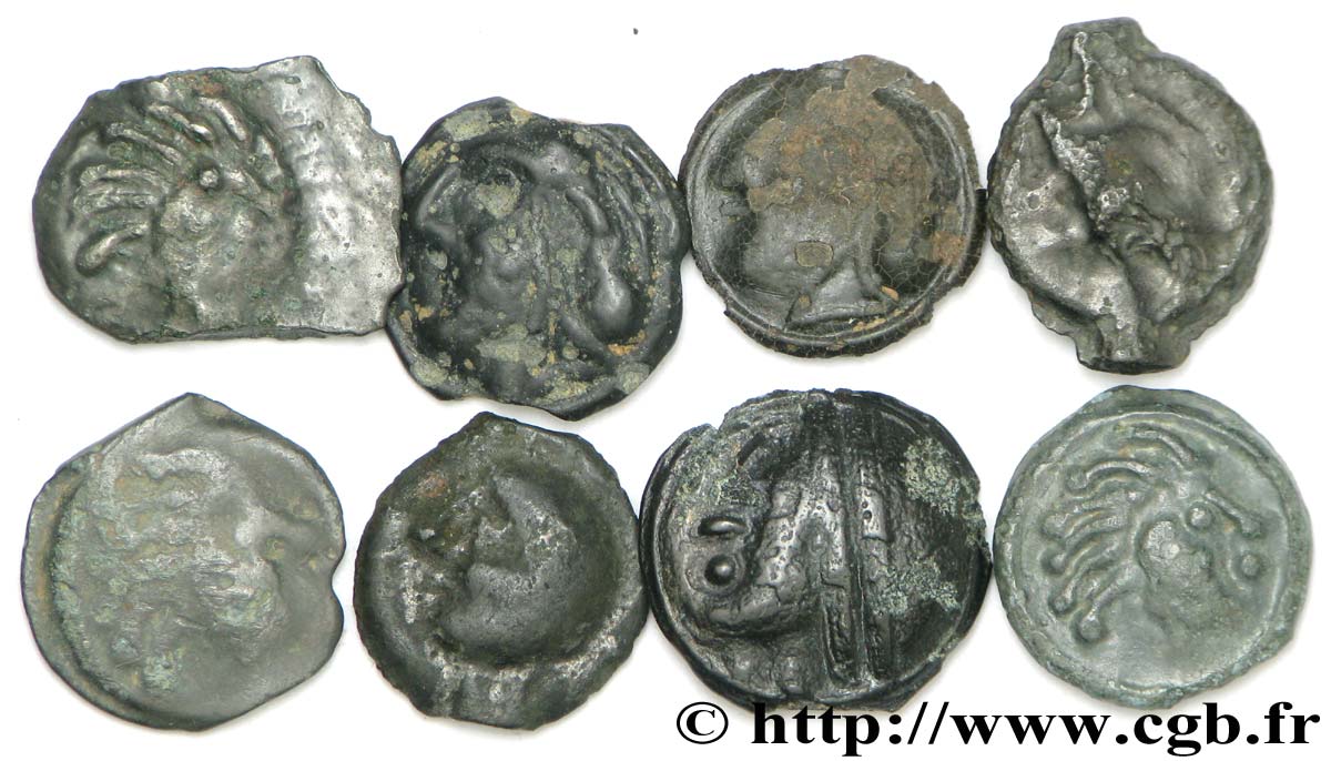 GAULE BELGIQUE - CELTIQUE Lot de 8 potins à étudier lot