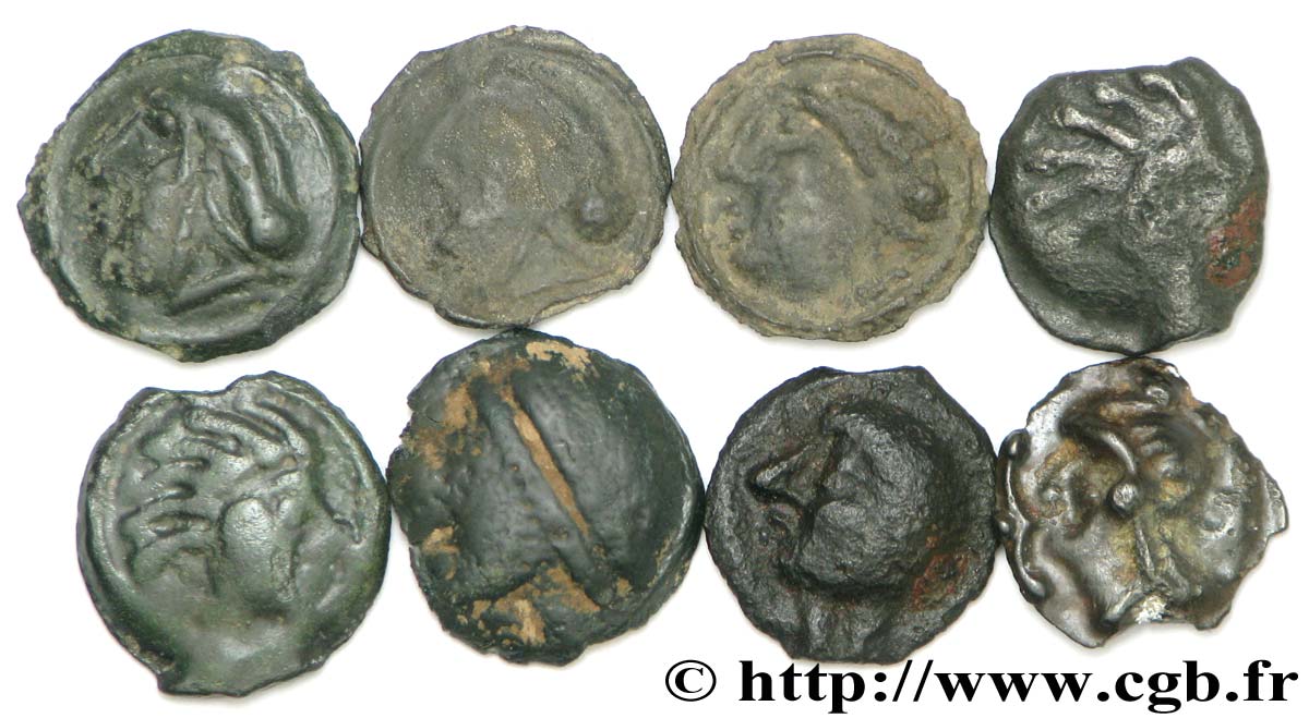 GAULE BELGIQUE - CELTIQUE Lot de 8 potins à étudier lot