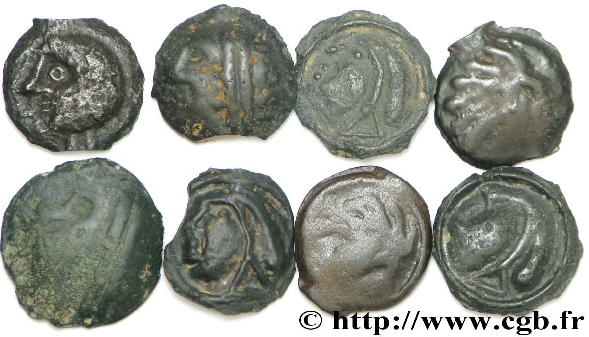 GAULE BELGIQUE - CELTIQUE Lot de 8 potins à étudier lot