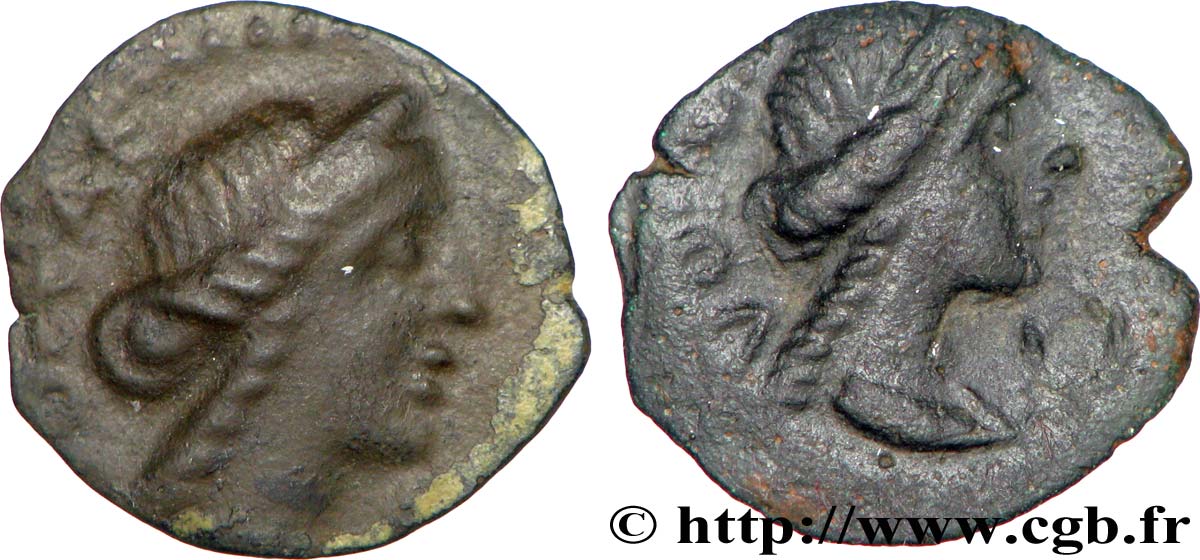 GALLIEN - SÜDWESTGALLIEN - VOLCÆ ARECOMICI (Region die Nîmes) Lot de 2 bronzes au Démos, VOLCAE AREC lot