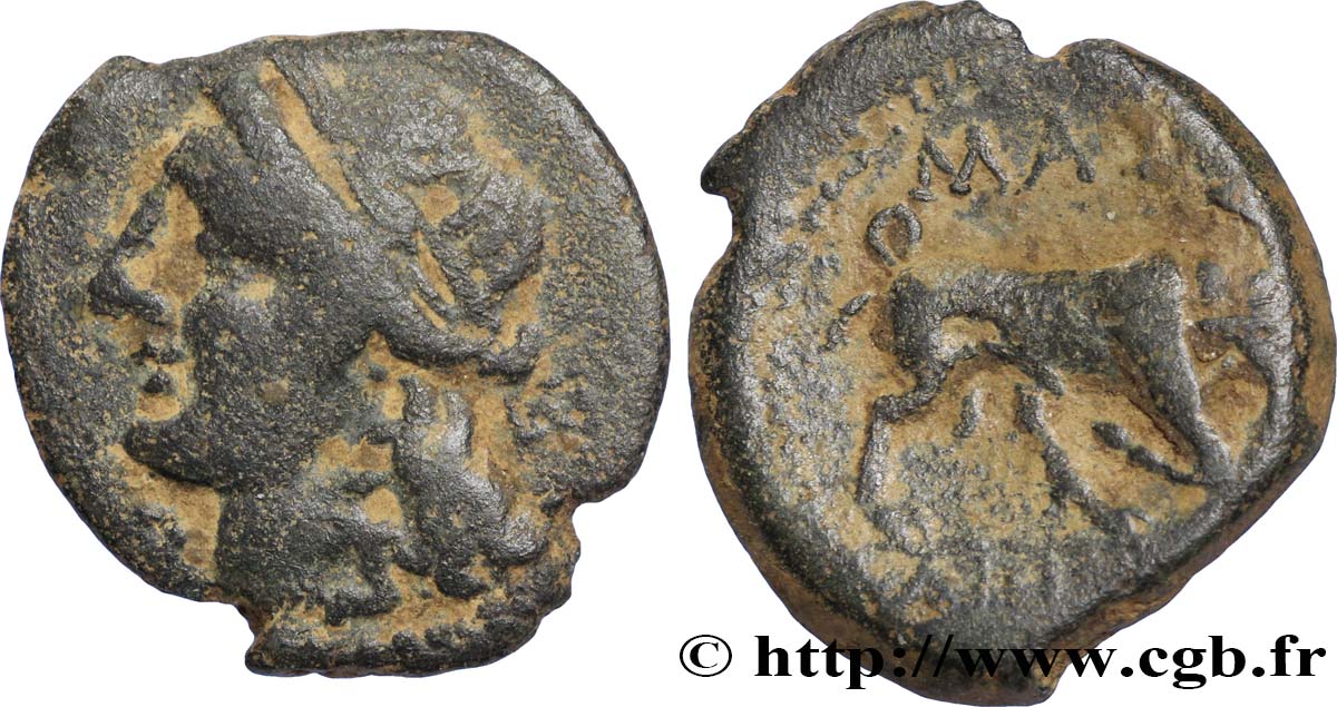 MASSALIA - MARSEILLES Bronze au taureau, tête à gauche XF