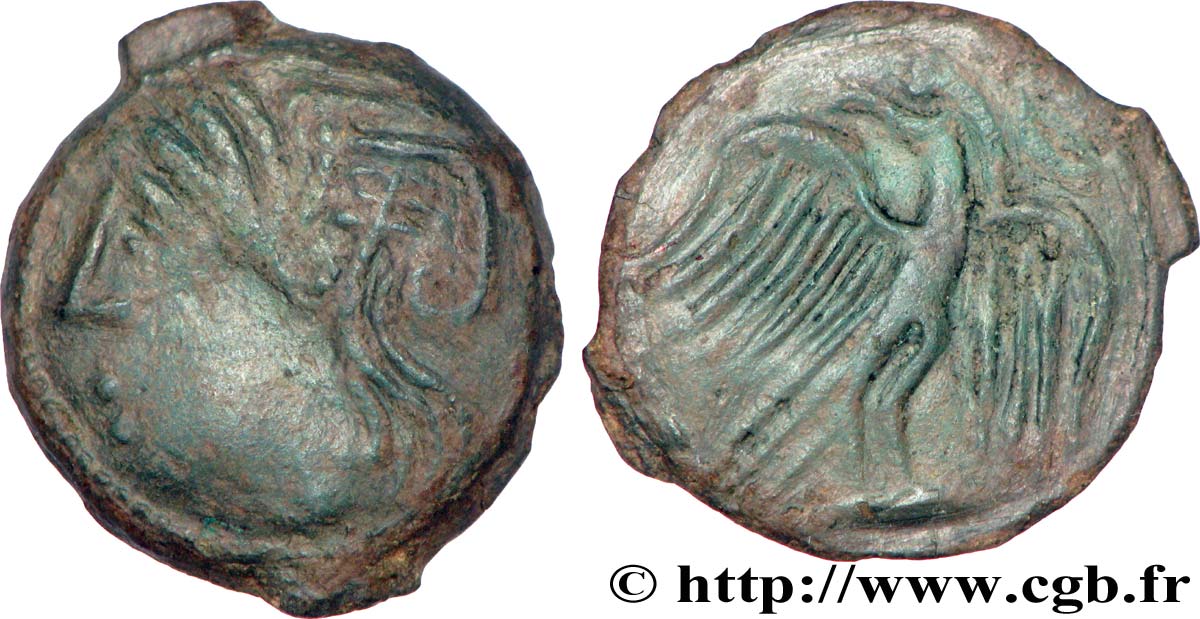 GALLIEN - CARNUTES (Region die Beauce) Bronze lourd à l’aigle et au croissant SS