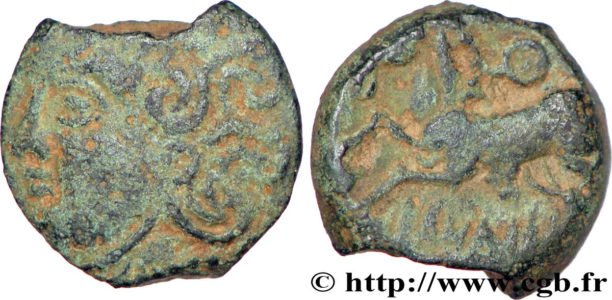 GALLIA - BITURIGES CUBI (Región de Bourges) Bronze ISVNIS BC+/MBC