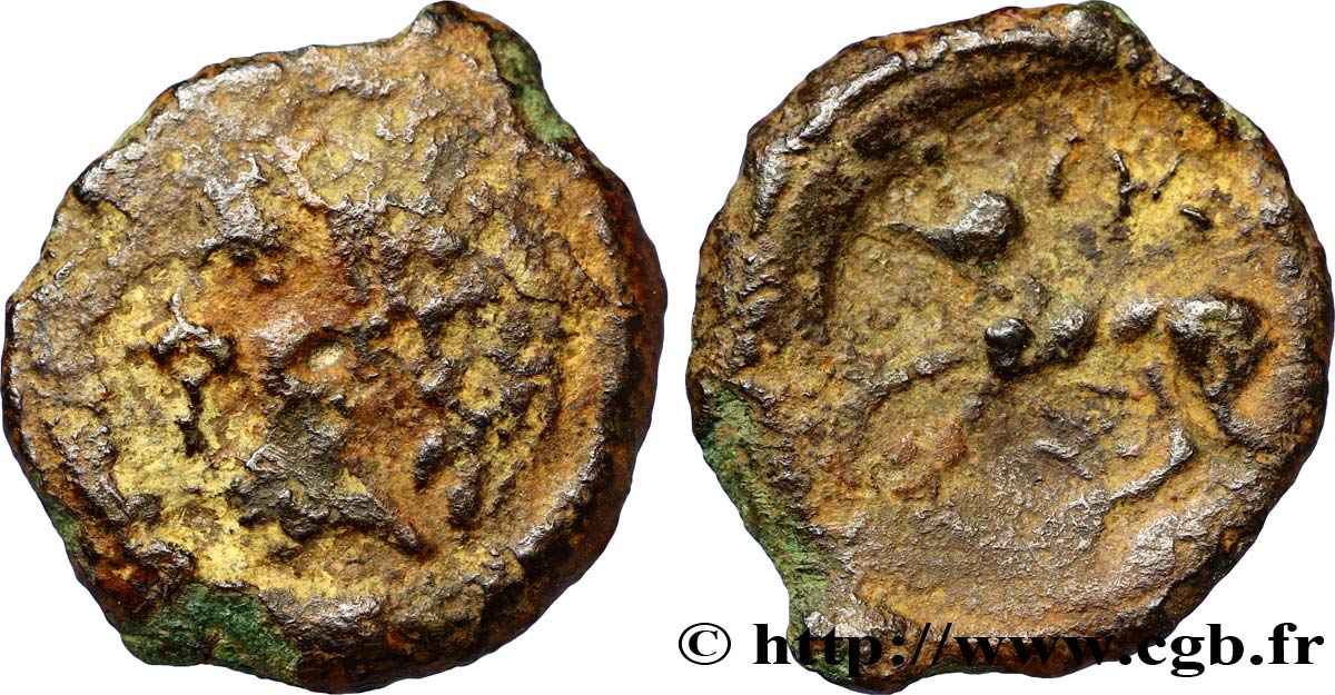 DUROCASSES (Región de Dreux) Bronze SNIA au loup BC/BC+