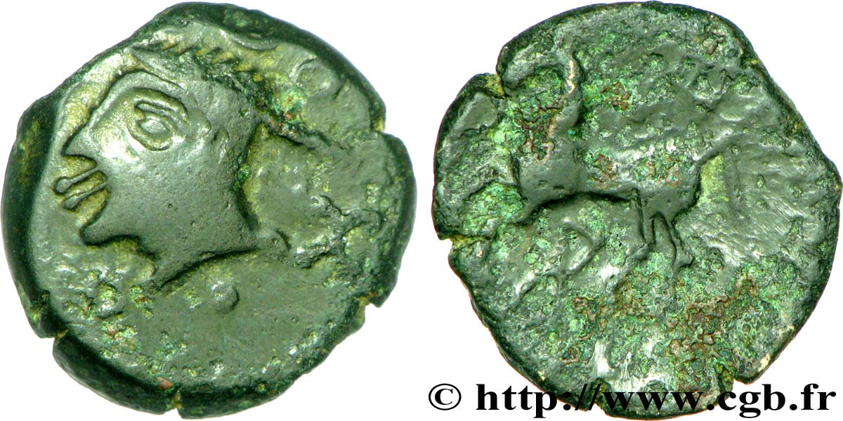 PARISII, Unspecified (Area of Paris) Bronze au cheval - LT. 7137 / 7134 AU/VF