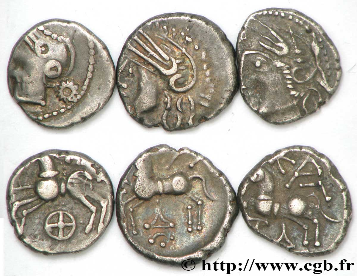 GALLIA BELGICA - LINGONES (Area of Langres) Lot de 3 deniers KALETEDOY lot