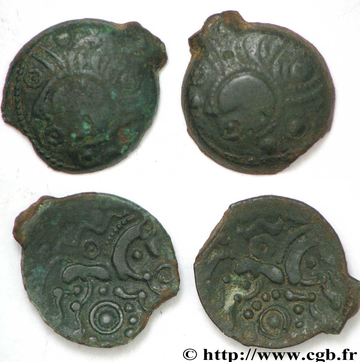 GALLIA - AULERCI EBUROVICES (Región d Evreux) Lot de 2 bronzes au cheval, dérivés de types éburovices lote