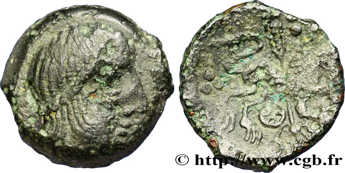 LEXOVII (Area of Lisieux) Bronze du type de CISIAMBOS au lion VF