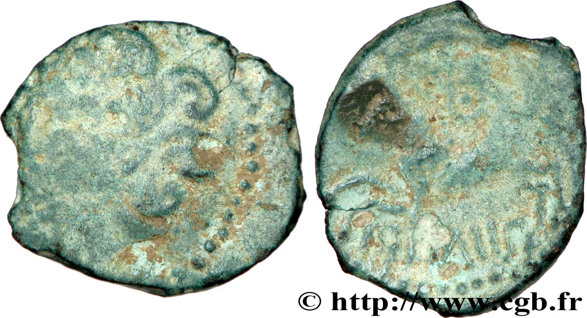 GALLIA - BITURIGES CUBI (Región de Bourges) Bronze ISVNIS BC