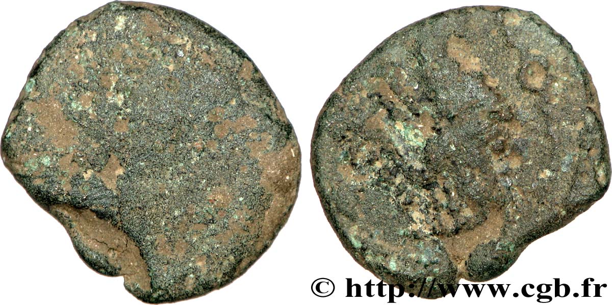 GALLIA - BELGICA - BELLOVACI (Región de Beauvais) Bronze au coq, “type de Bracquemont” RC/BC