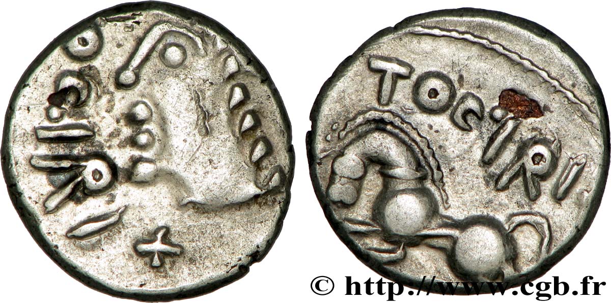 GALLIA BELGICA - SEQUANI (Región de Besançon) Denier TOGIRIX, fourré EBC