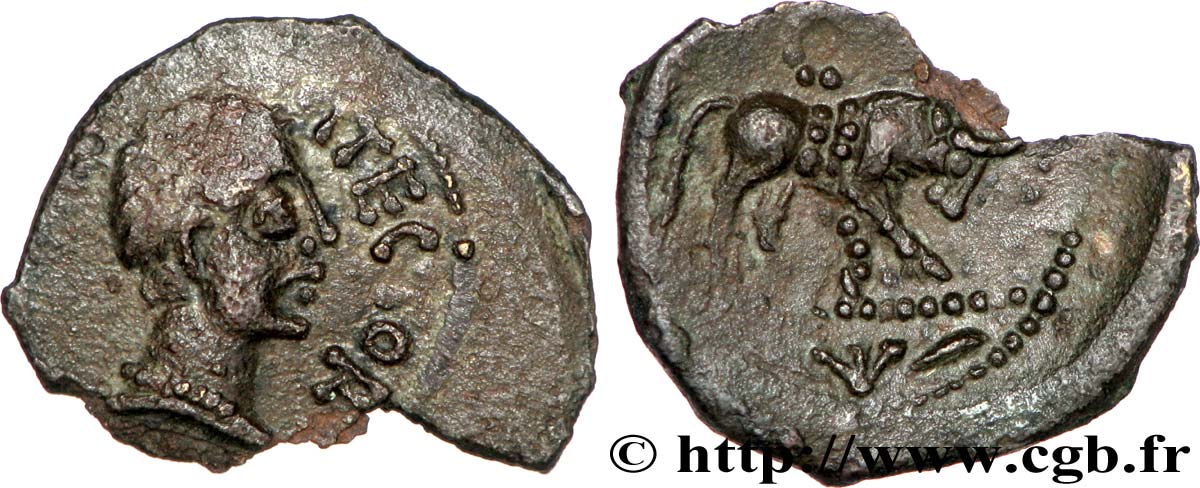 GALLIA - SANTONES / MID-WESTERN, Unspecified Bronze ATECTORI (quadrans), cassé AU