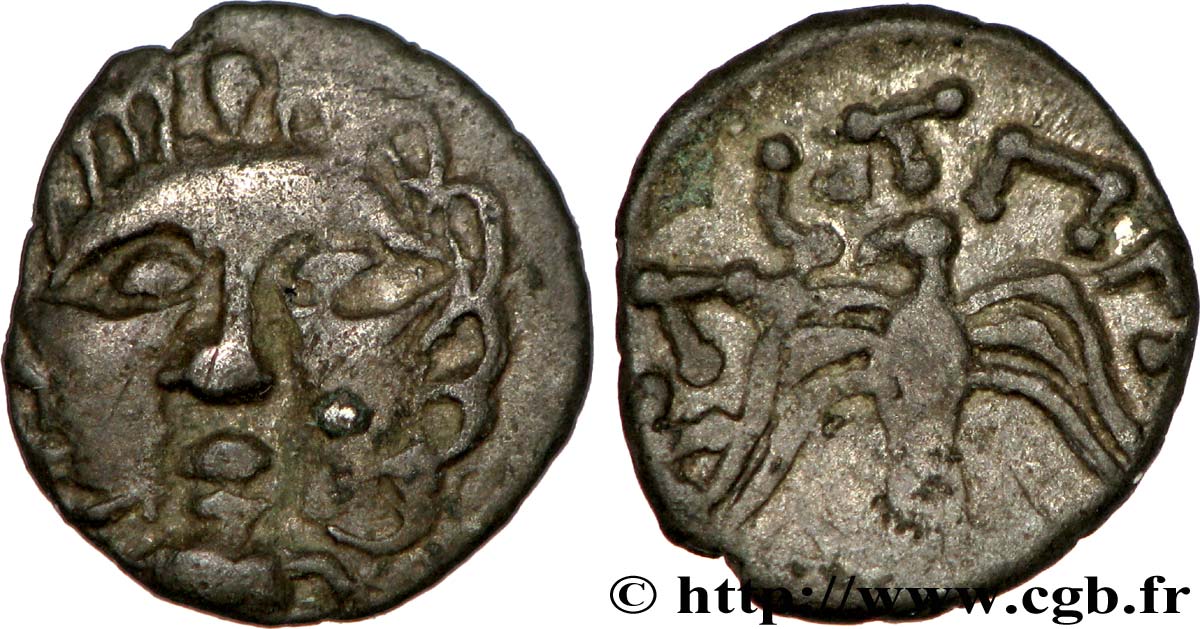 ANDÉCAVES, incertaines (Région d&nbsp;Angers) Divisionnaire ATPI à la tête de face et à l’oiseau TTB