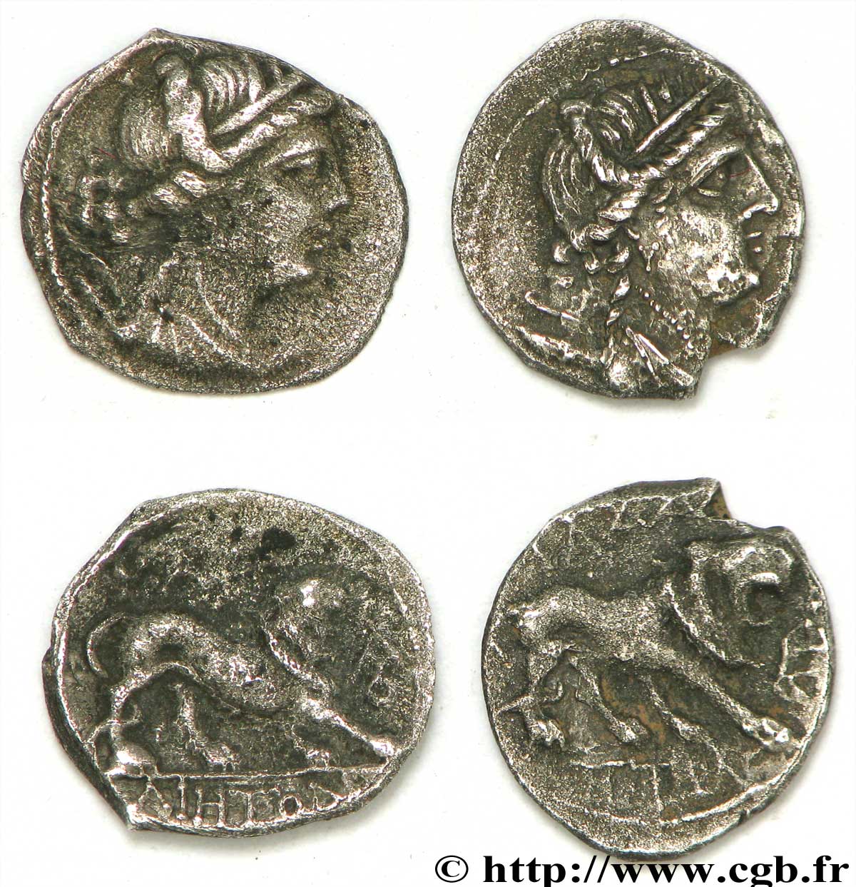MASSALIEN - MARSEILLES Lot de deux “drachmes légères” ou tétroboles S/fVZ