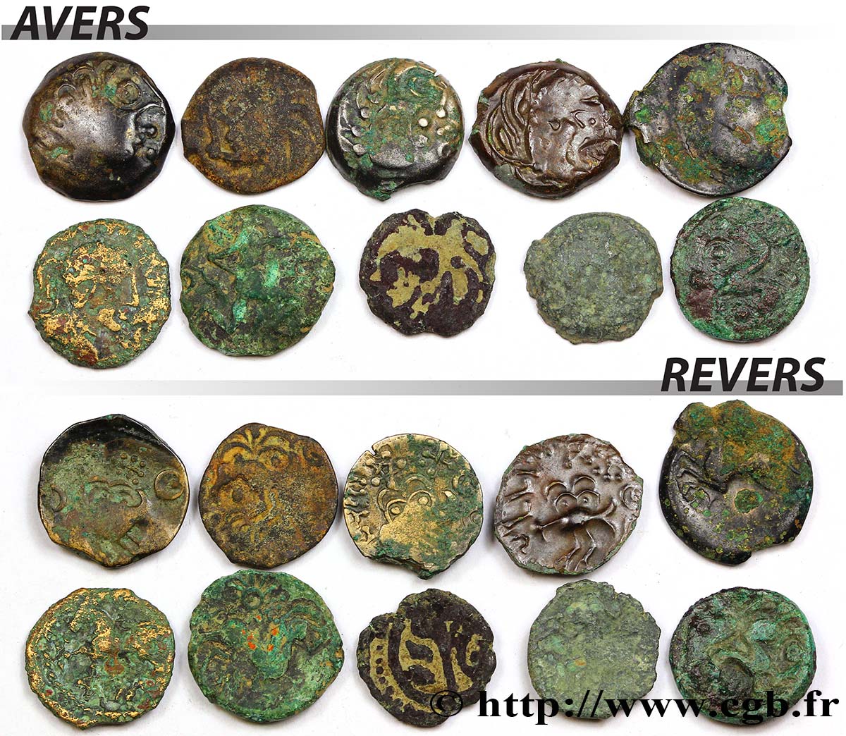 Gallia Lot de 10 bronzes variés lotto