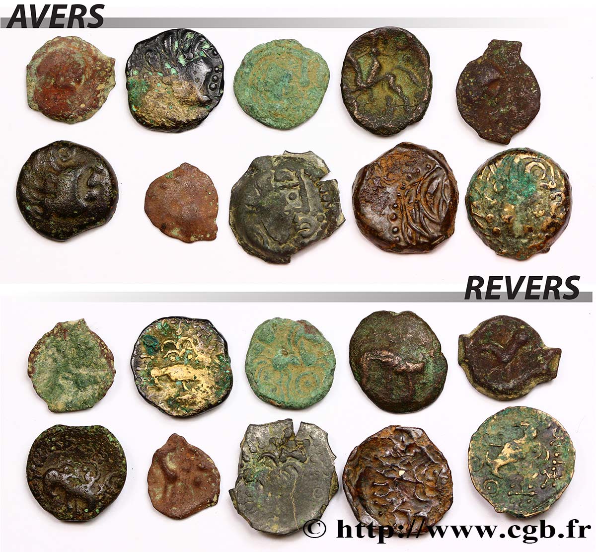Gallia Lot de 10 bronzes variés lot