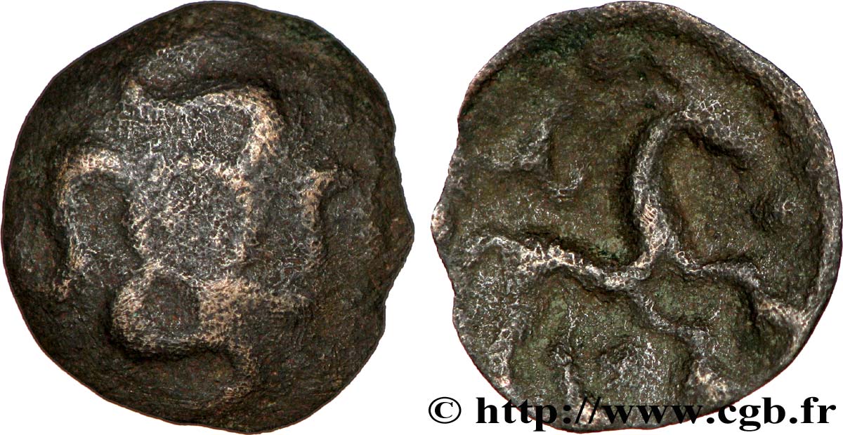 GALLIA BELGICA - AMBIANI (Región de Amiens) Bronze au swastika BC