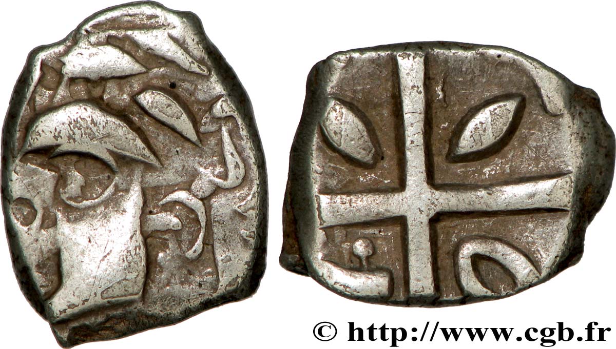 VOLQUES TECTOSAGES (région de Toulouse) Drachme “à la tête cubiste”, S. 1 TTB