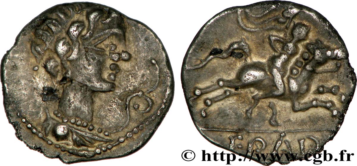 GALLIA - ARVERNI (Area of Clermont-Ferrand) Denier EPAD, au cavalier AU