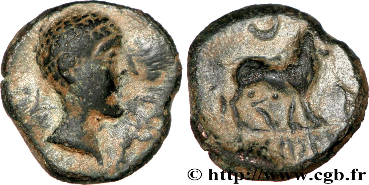 SPAGNA - IBERICO - CASTULO/KASTILO (Provincia di Jaen/Calzona) Unité de bronze ou semis au taureau q.BB