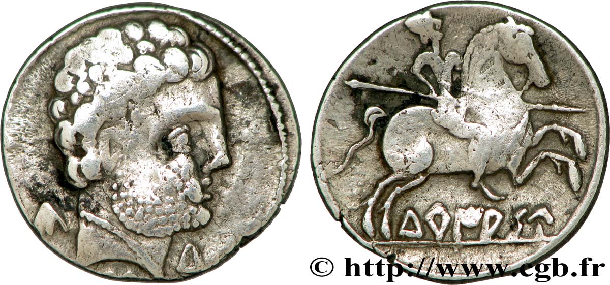 HISPANIA - VASCONES - TURIASU - (Provincia de Zaragoza - Tarazona) Denier au cavalier TB+