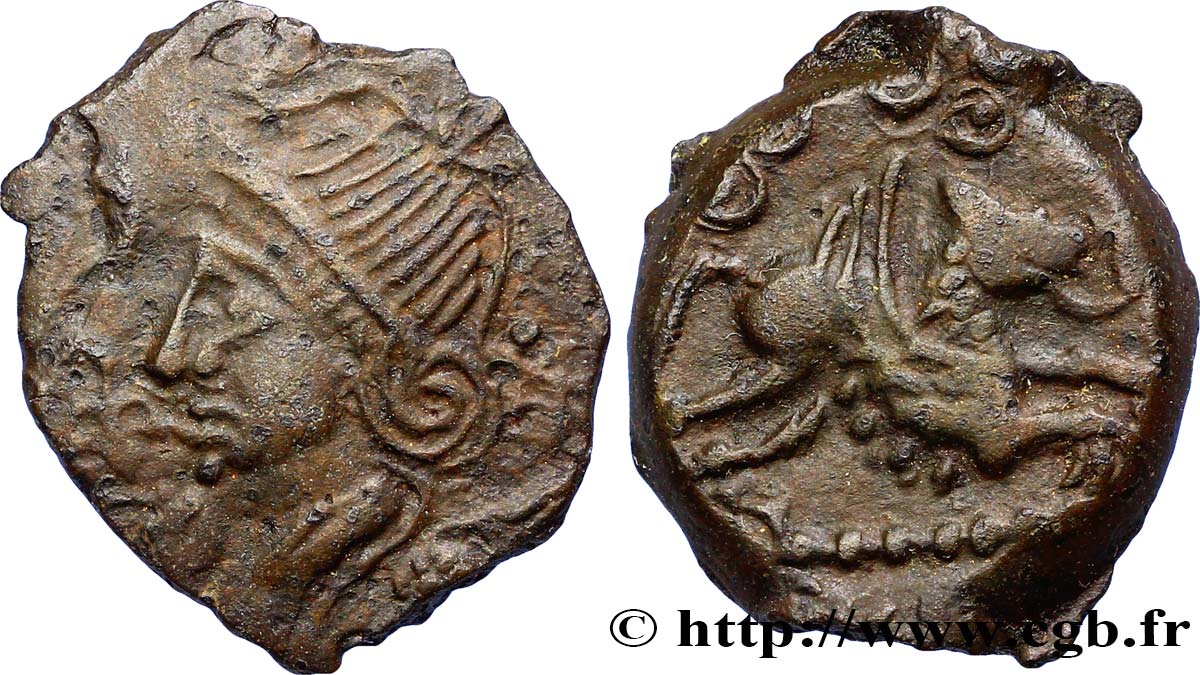 GALLIEN - BELGICA - MELDI (Region die Meaux) Bronze ROVECA ARCANTODAN, classe Ib SS/fVZ