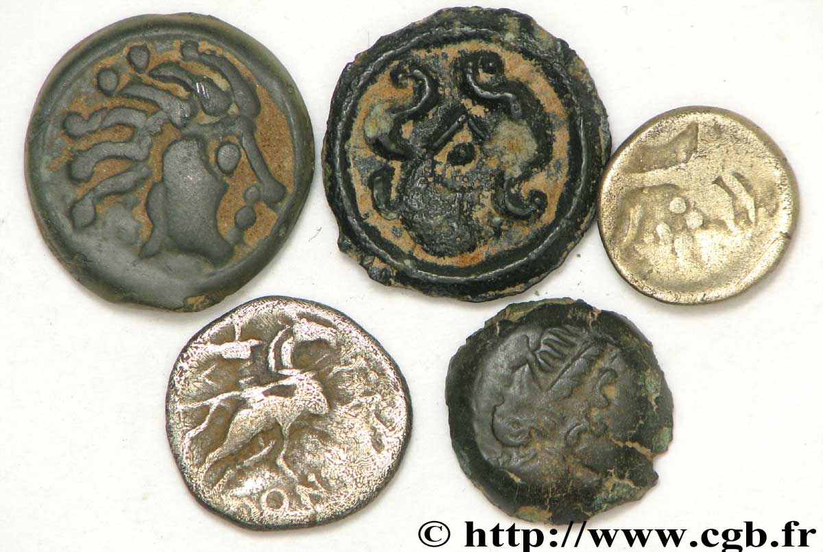 Gallia Lot de 5 monnaies variées lot