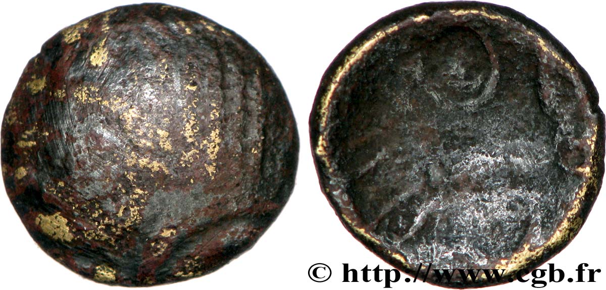 ÆDUI / ARVERNI, UNSPECIFIED Quart de statère de bronze, type de Siaugues-Saint-Romain F