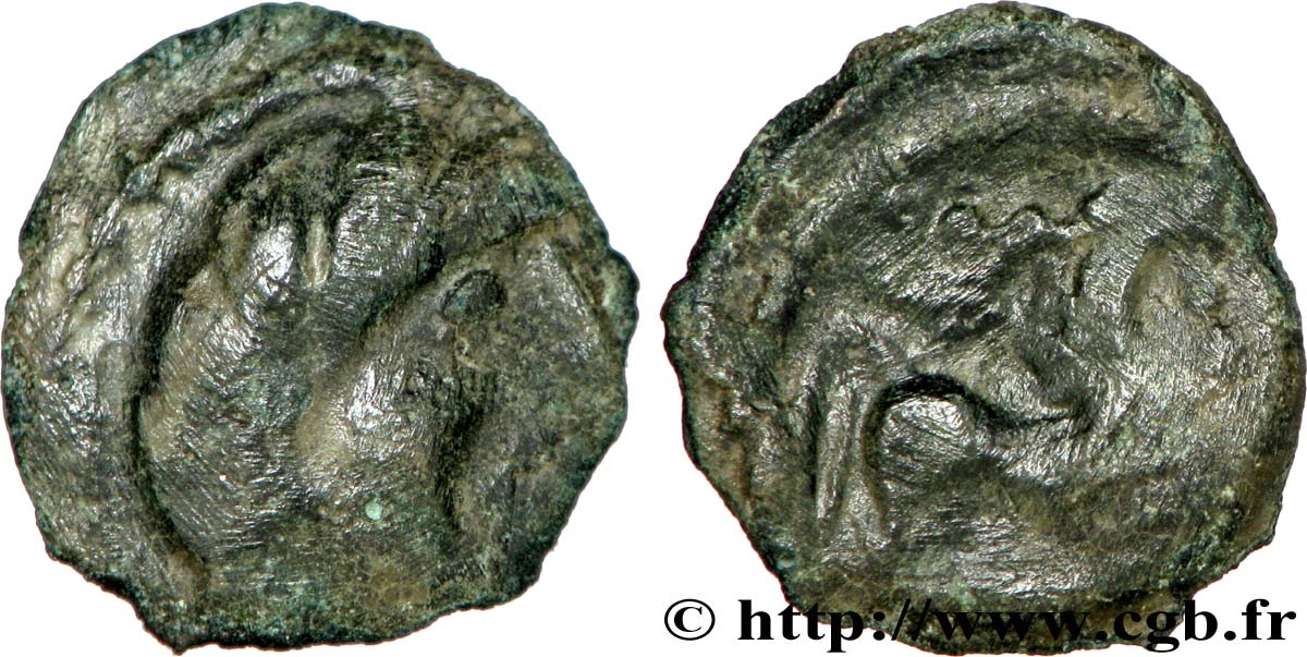 BITURIGES CUBI / CENTROOESTE, INCIERTAS Bronze au cheval, BN. 4298 BC+/BC