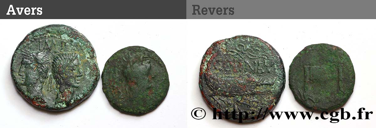 Galo-romanas monedas Lot de 2 bronzes lote
