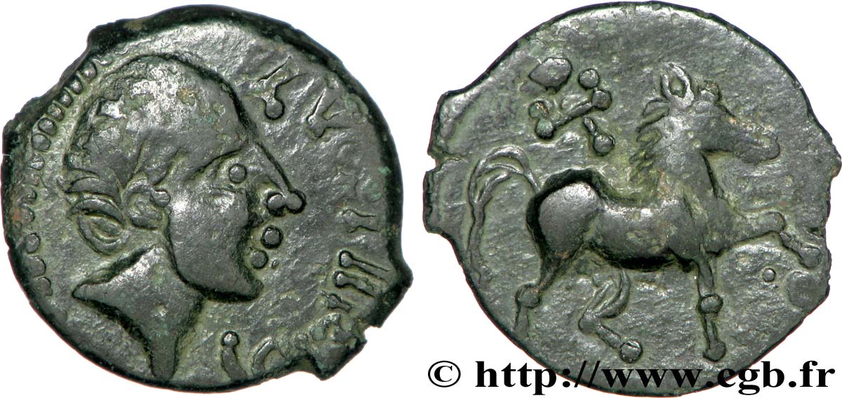 GALLIA - SÜSWESTGALLIEN - CADURCI (Region die Cahors) Bronze LVXTIIRIOS, pour Lucterios fVZ