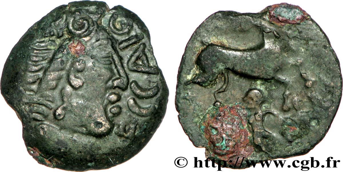 PARISII (Région de Paris) Bronze ECCAIOS, au cheval retourné TTB+/TB+