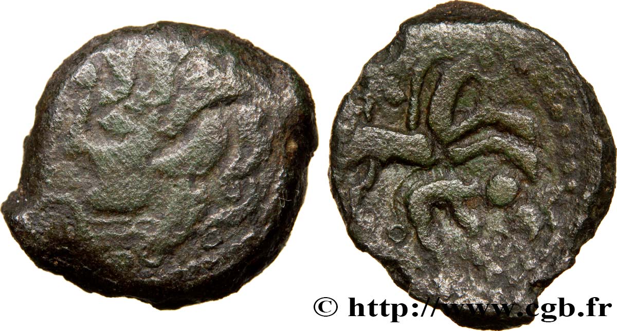 GALLIA BELGICA - SUESSIONES (Región de Soissons) Bronze DEIVICIAC, classe I BC/BC+